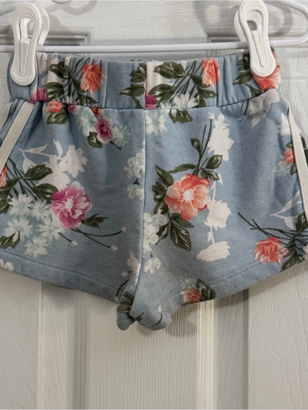 Juicy Couture Baby Girl Light Blue Floral Short Sleeve Top with Matching Shorts